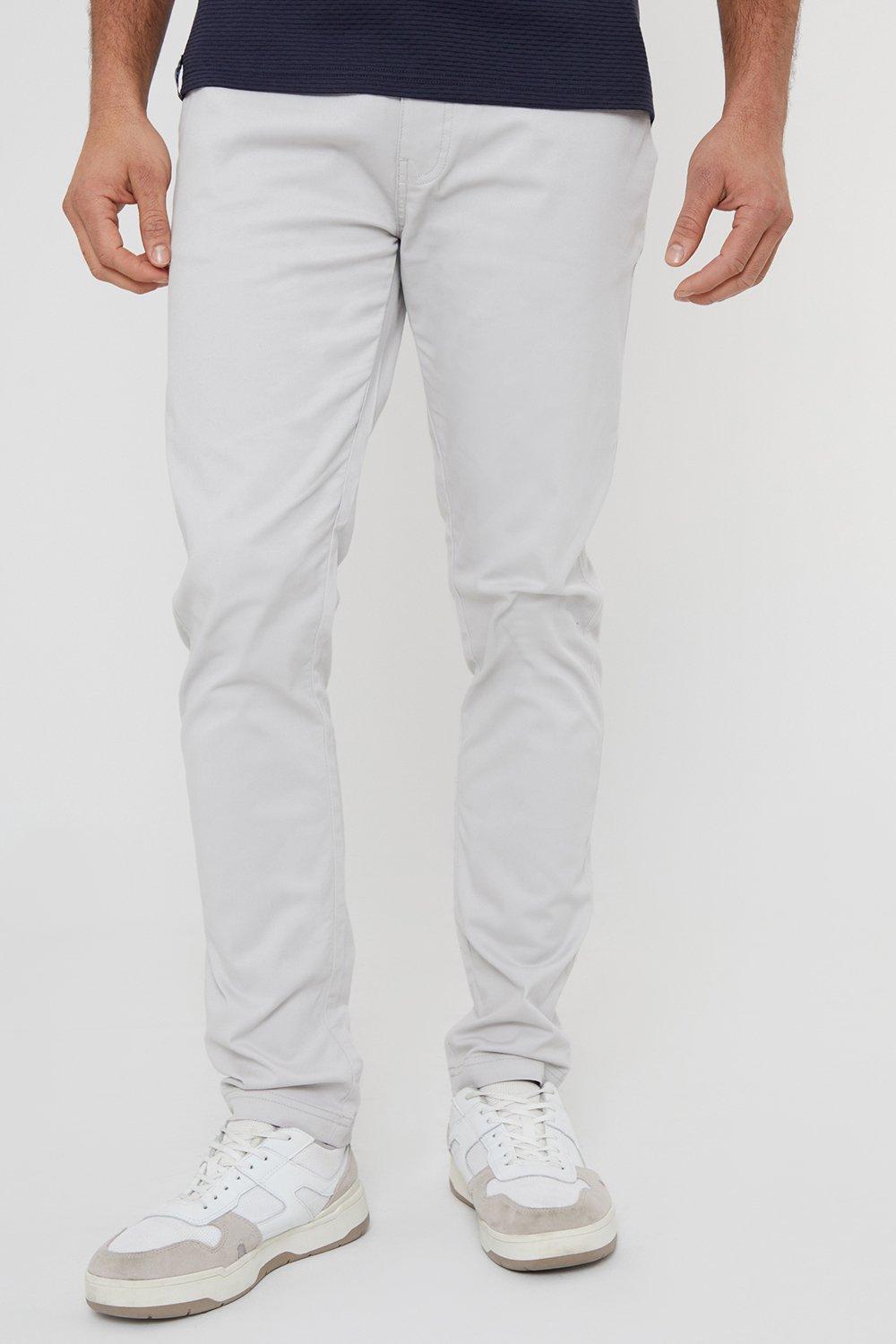 'Castello' Cotton Slim Fit Chino Trousers With Stretch